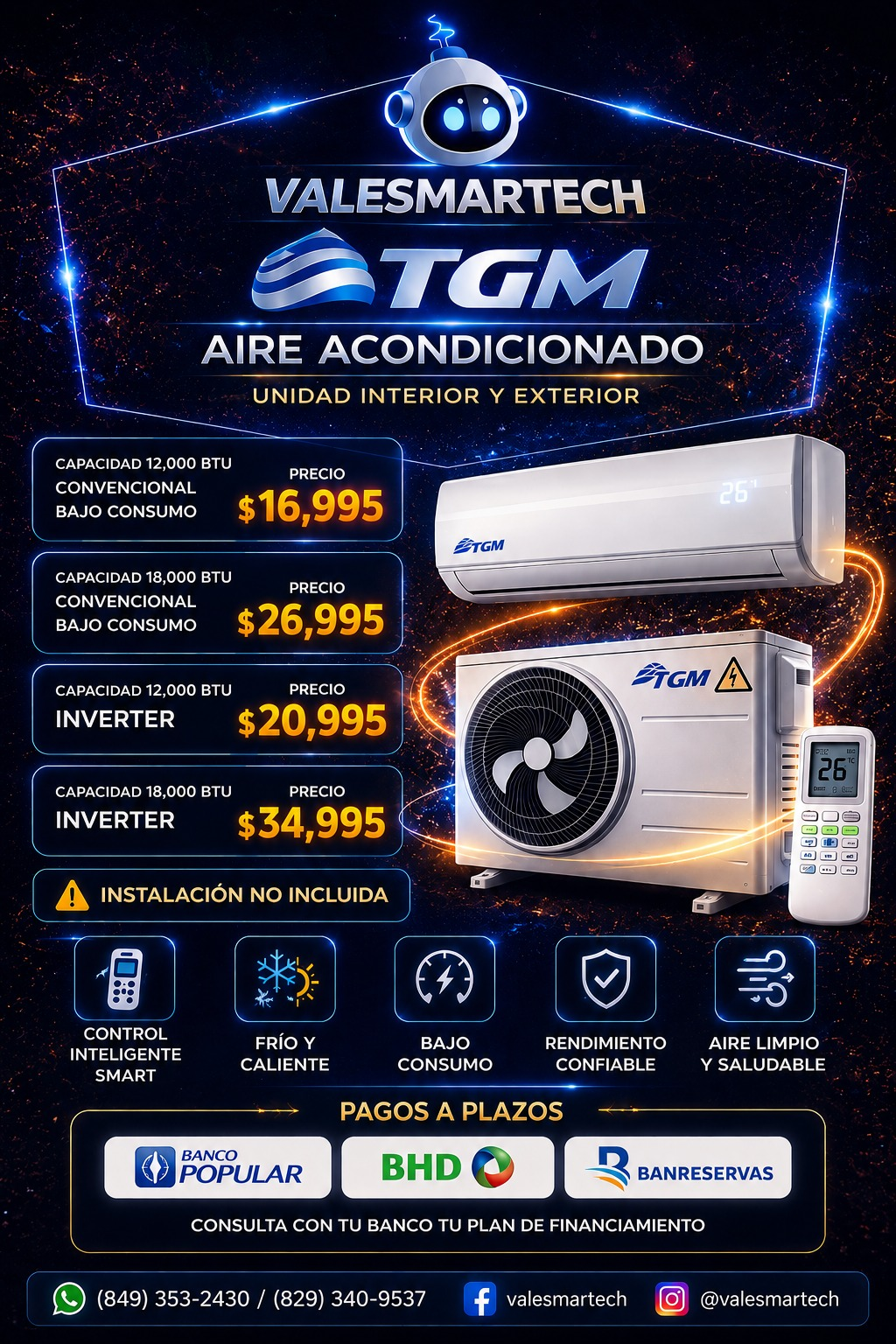 TGM Aire Acondicionado — Promoción VALE SMARTECH