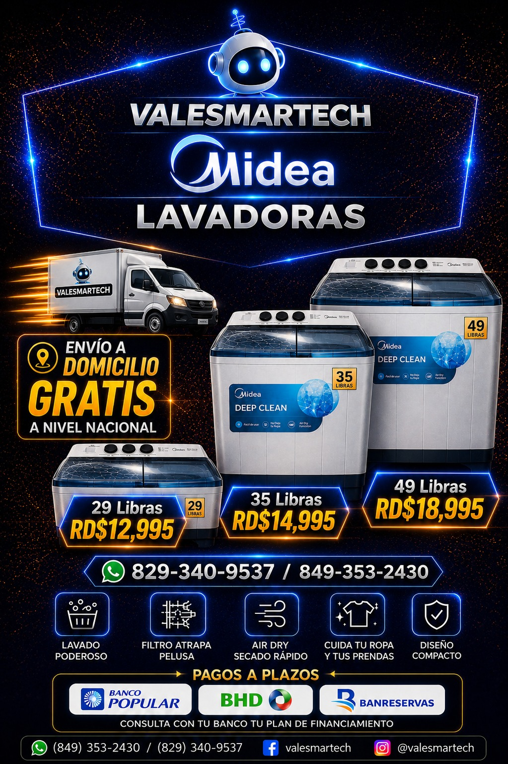 Midea Lavadoras — Promoción VALE SMARTECH