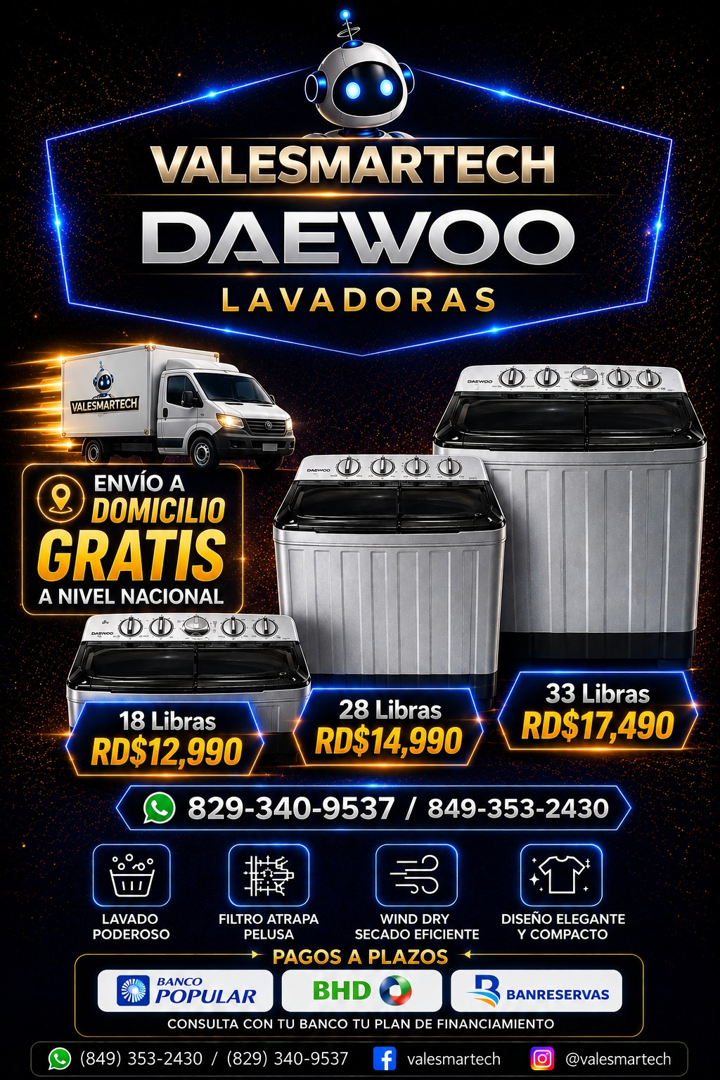 Daewoo Lavadoras — Promoción VALE SMARTECH